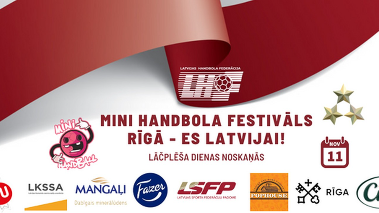 “Mini handbola festivāls Rīgā-Es Latvijai!” 11. novembrī Rimi Olimpiskajā centrā