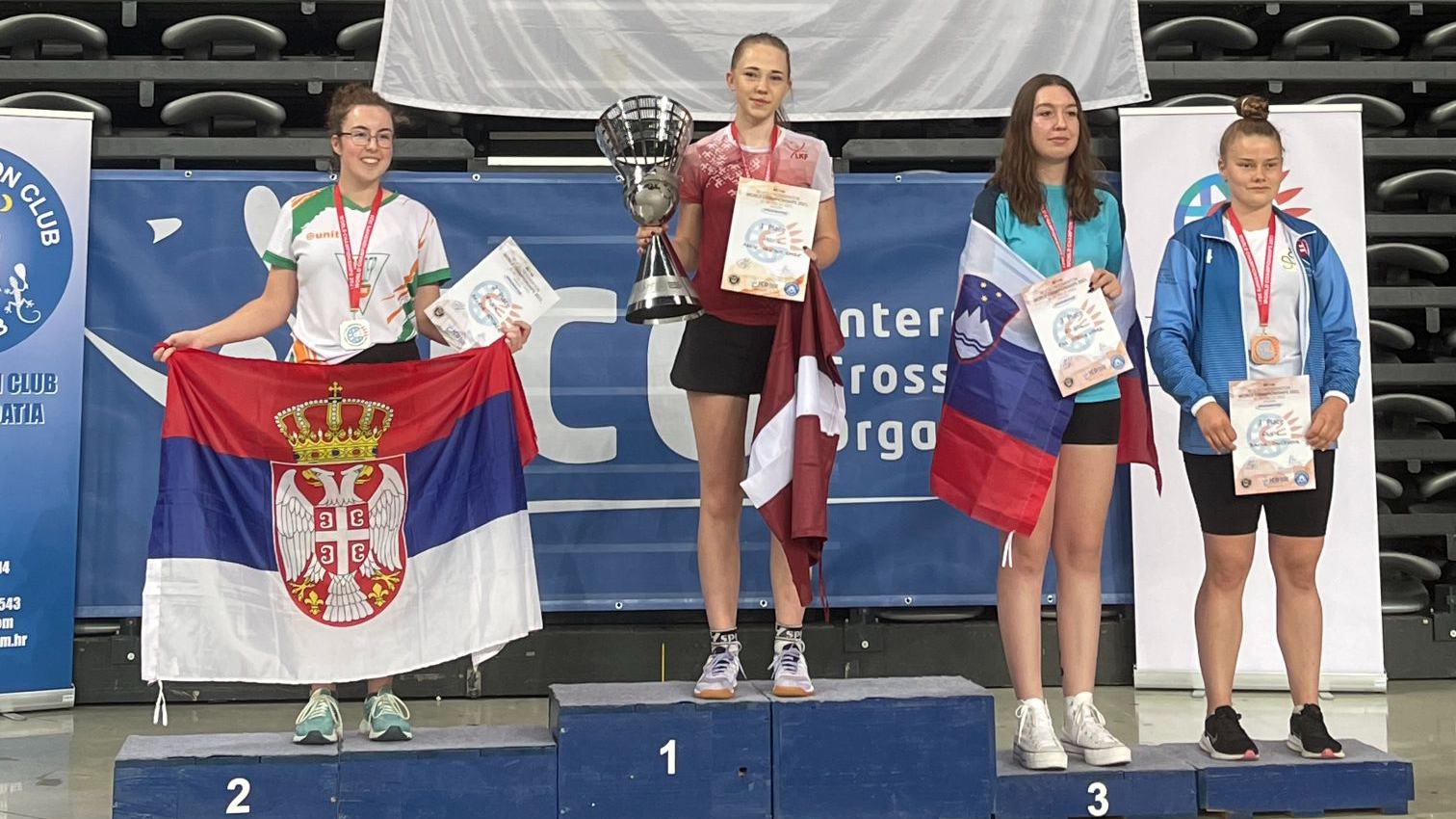 Latvijai pirmo reizi zelta medaļas Pasaules čempionātā krosmintonā
