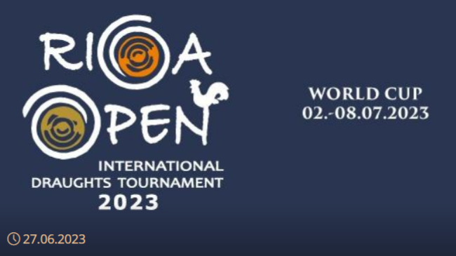 Latvijā norisināsies Pasaules kausa posms 100 dambretē Rīga Open 2023
