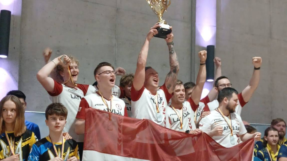 Latvijas galda hokejistiem izcils sniegums  Eiropas čempionātā 2026 Lārā, Vācijā
