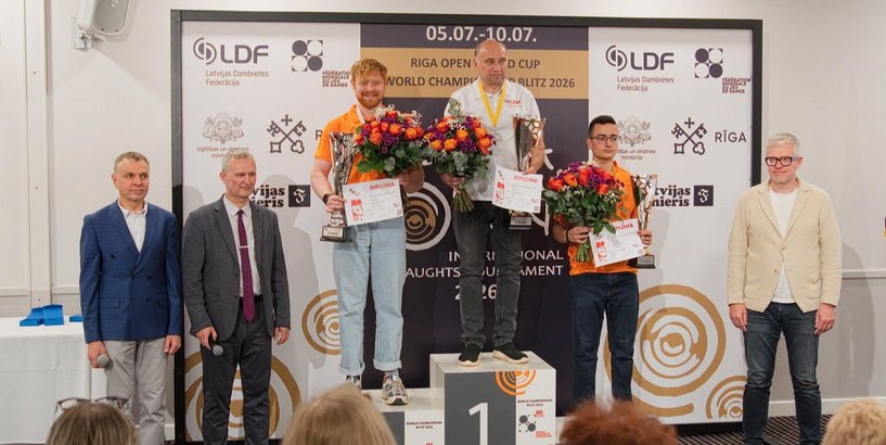Guntis Valneris uzvar pasaules čempionātā 100 lauciņu dambretē ātrspēlē