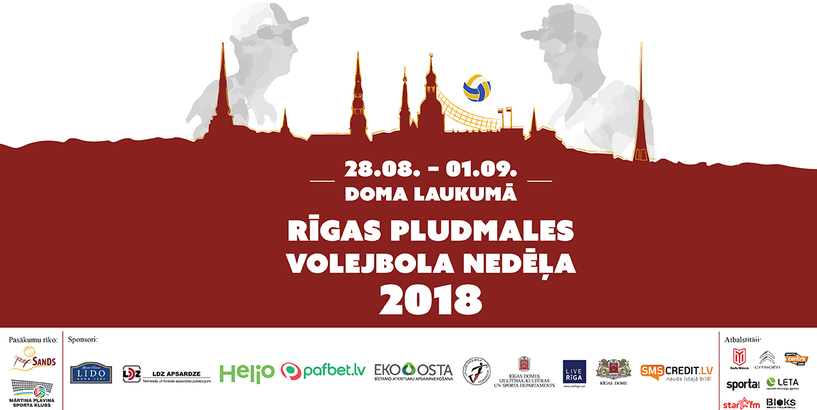 Rīgas pludmales volejbola nedēļa Doma laukumā