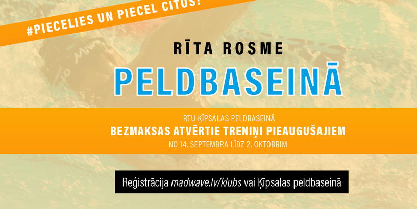 Bezmaksas atvērtie treniņi “Rīta rosme peldbaseinā”