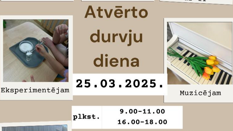 Atvērto durvju diena Rīgas pirmsskolas izglītības iestādē “Ozoliņš”
