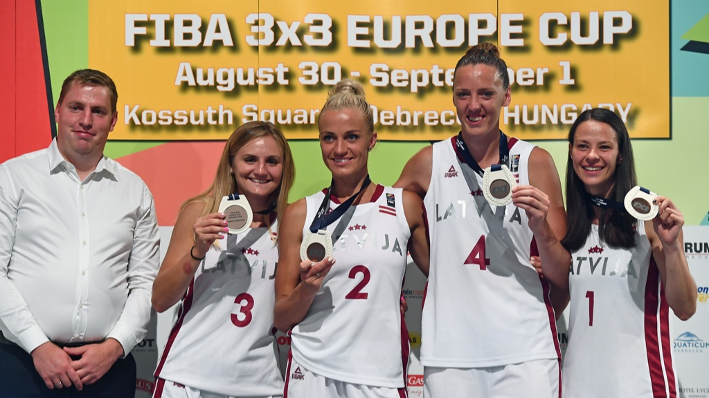 Latvijas sieviešu 3x3 komandai bronzas medaļa Eiropas čempionātā