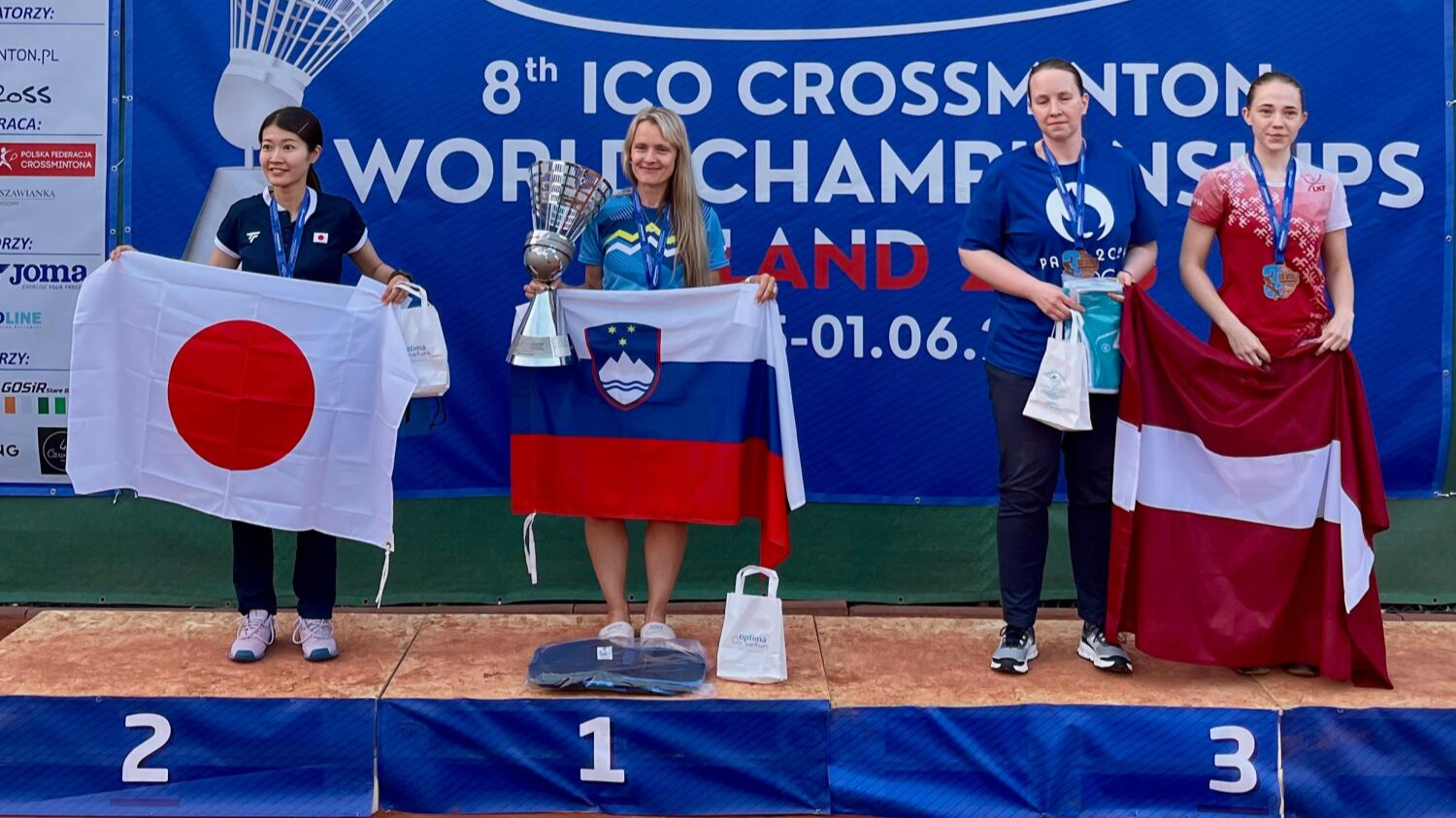 Rīdziniece Latvijai izcīna vēsturisku panākumu - 3. vietu pasaules čempionātā krosmintonā