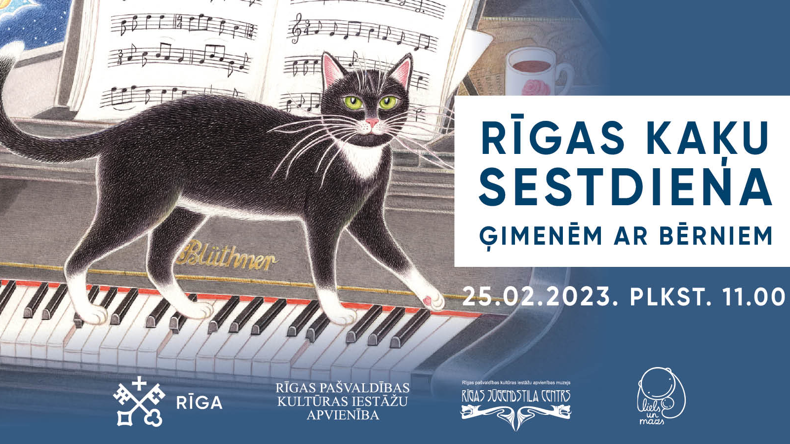 Rīgas kaķu sestdiena ģimenēm ar bērniem muzejā “Rīgas Jūgendstila centrs” 