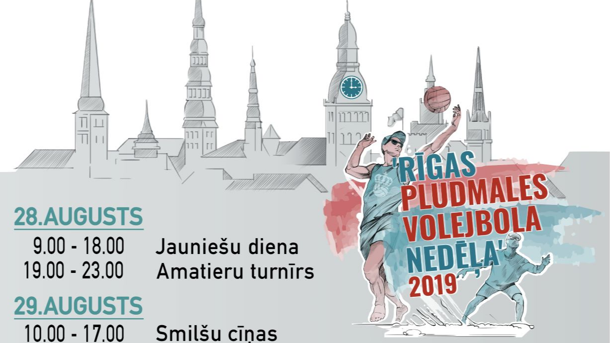 “Rīgas pludmales volejbola nedēļa” priecēs ar daudzveidīgu programmu