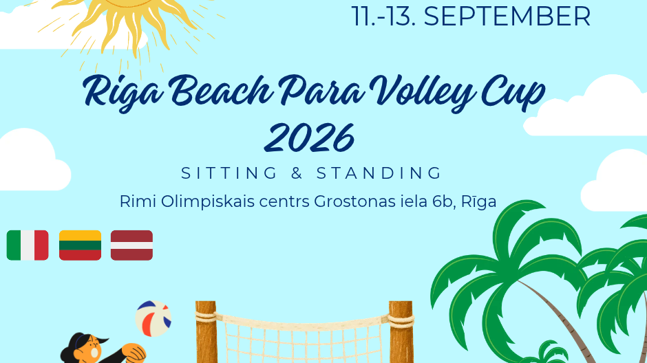 Riga Beach Para Volley Cup 2026 — sēdus un stāvus