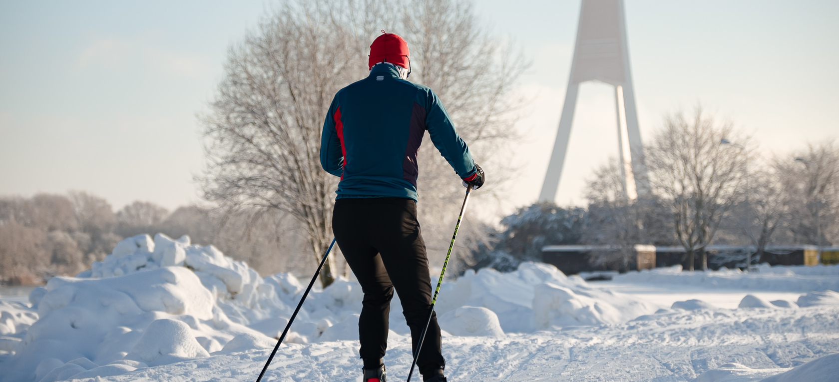 Ierīkota distanču slēpošanas trase Lucavsalā